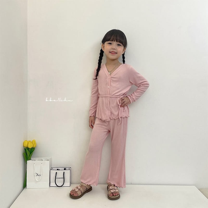 Bbonchu - Korean Children Fashion - #prettylittlegirls - Rounge Top Bottom Set - 4