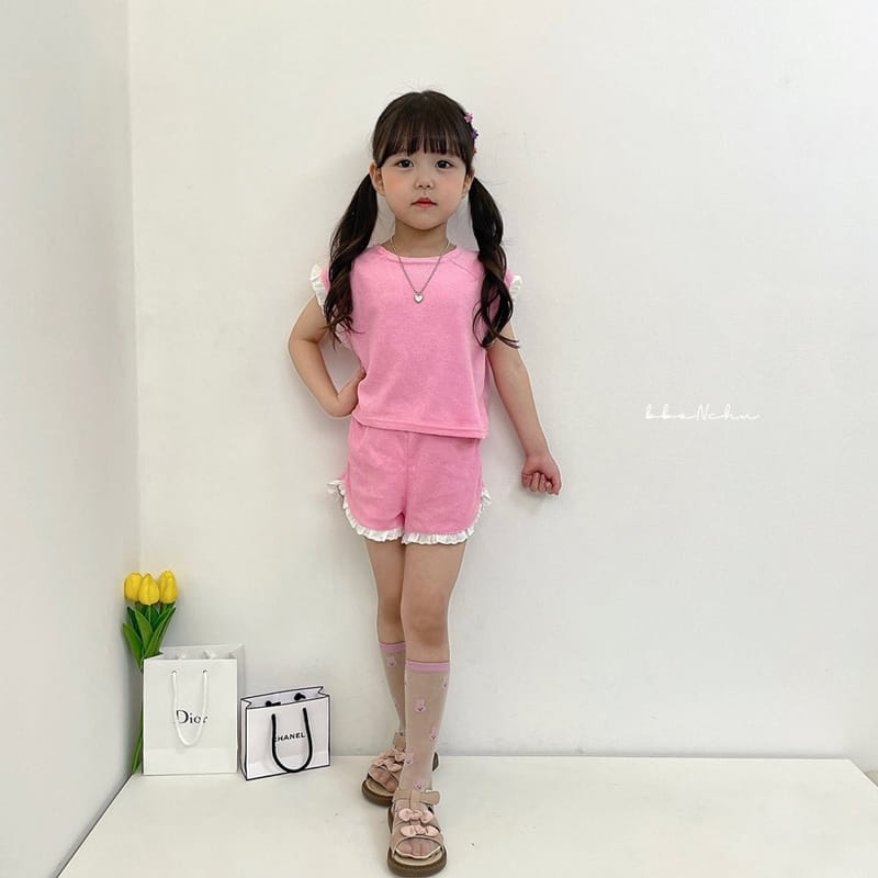 Bbonchu - Korean Children Fashion - #kidsstore - Beach Frill Top Bottom Set - 3