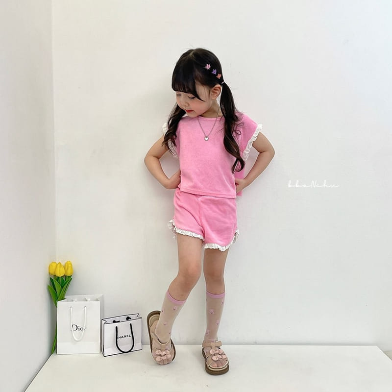 Bbonchu - Korean Children Fashion - #kidsstore - Beach Frill Top Bottom Set - 4