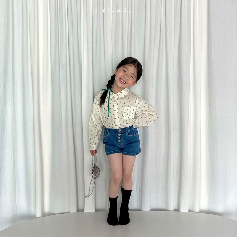 Bbonchu - Korean Children Fashion - #Kfashion4kids - Snap Denim Shorts - 4