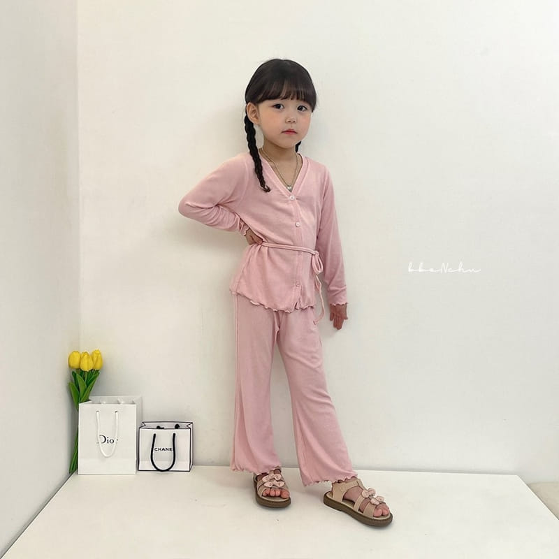 Bbonchu - Korean Children Fashion - #prettylittlegirls - Rounge Top Bottom Set - 3