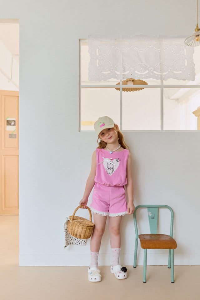 Berry Berry - Korean Children Fashion - #childofig - Terry Rabbit Top Bottom Set - 4