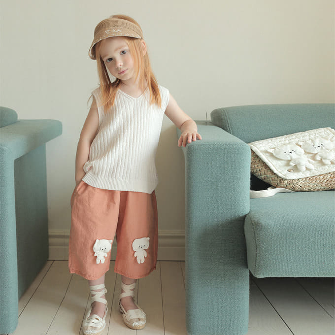 Bien A Bien - Korean Children Fashion - #kidsshorts - Stelle Knit Sleeveless Tee