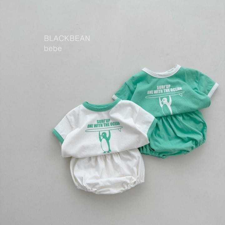 Black Bean - Korean Baby Fashion - #babyfever - Penguin Bebe Top Bottom Set - 5