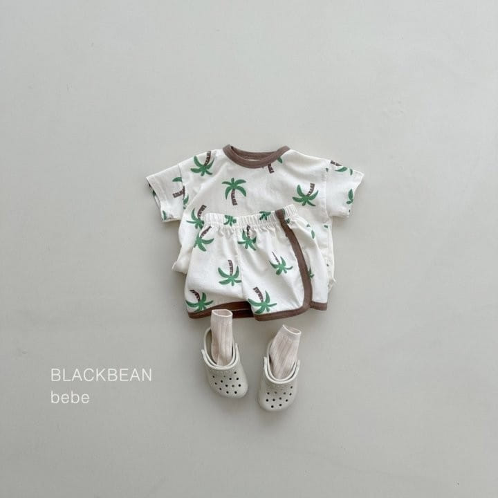 Black Bean - Korean Baby Fashion - #babygirlfashion - Palm Bebe Top Bottom Set - 2