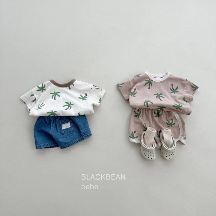 Black Bean - Korean Baby Fashion - #babyootd - Palm Bebe Top Bottom Set - 5