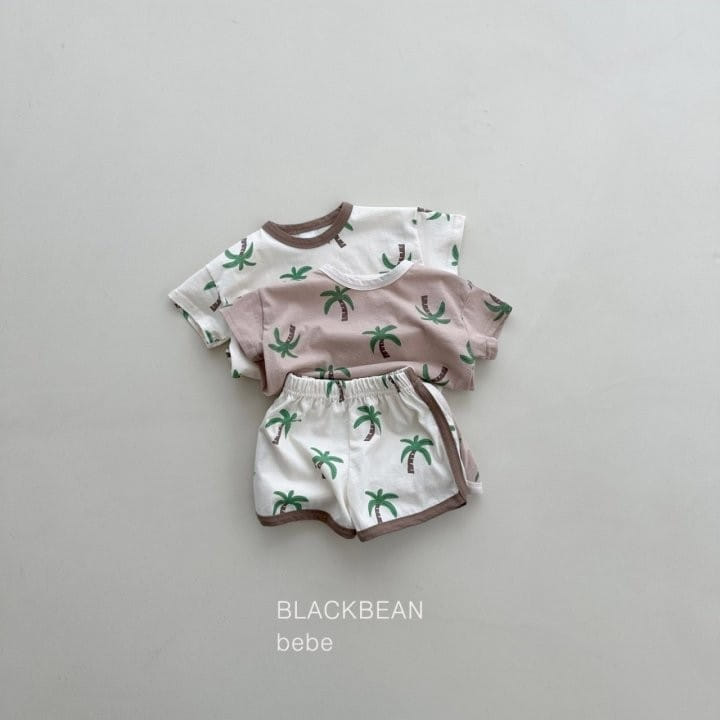 Black Bean - Korean Baby Fashion - #babyoutfit - Palm Bebe Top Bottom Set - 7