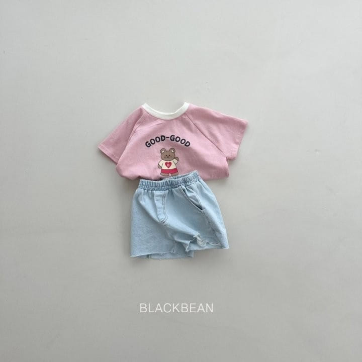 Black Bean - Korean Children Fashion - #childofig - Heart Bear Tee - 8