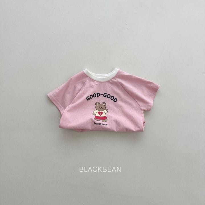 Black Bean - Korean Children Fashion - #childofig - Heart Bear Tee - 9