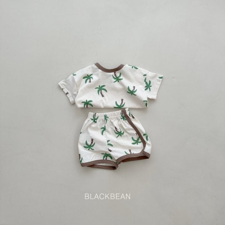 Black Bean - Korean Children Fashion - #designkidswear - Palm Top Bottom Set - 4