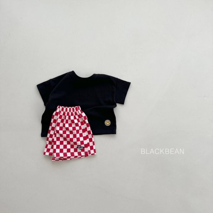 Black Bean - Korean Children Fashion - #kidsshorts - Potent Embroidery Tee - 2