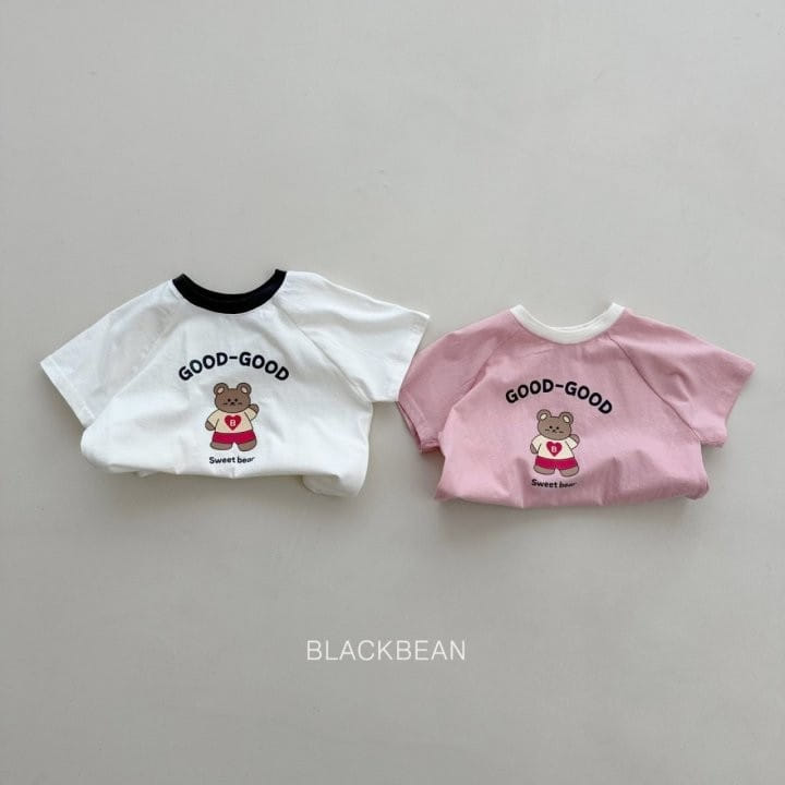 Black Bean - Korean Children Fashion - #kidsstore - Heart Bear Tee