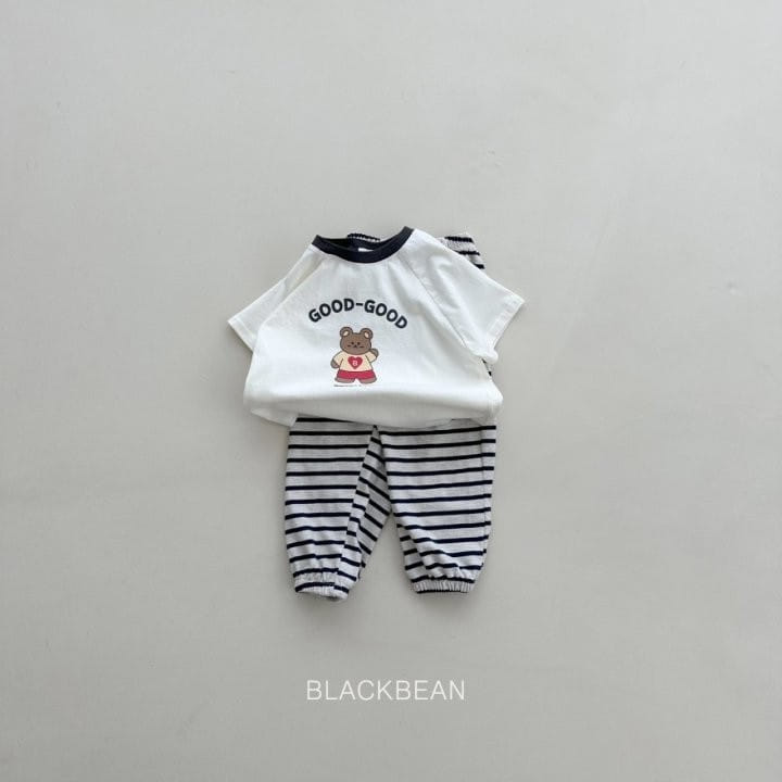 Black Bean - Korean Children Fashion - #kidzfashiontrend - Heart Bear Tee - 2