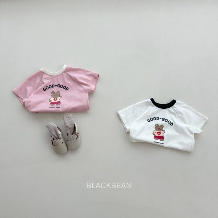 Black Bean - Korean Children Fashion - #magicofchildhood - Heart Bear Tee - 5