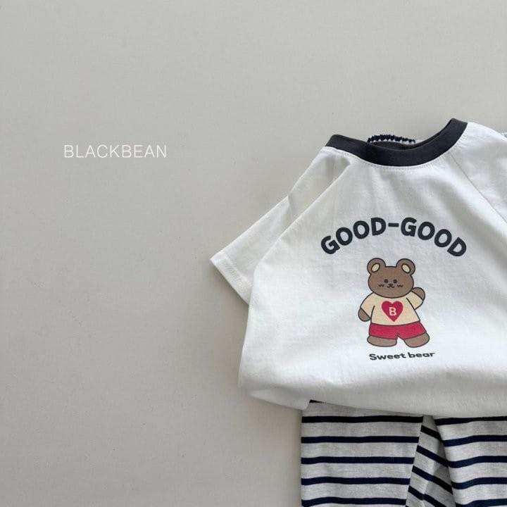 Black Bean - Korean Children Fashion - #prettylittlegirls - Heart Bear Tee - 7