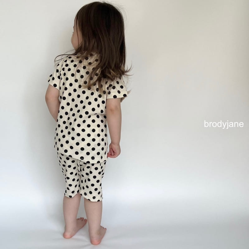 Brody Jane - Korean Children Fashion - #Kfashion4kids - Dot Rib Short Sleeve Top Bottom Set - 2