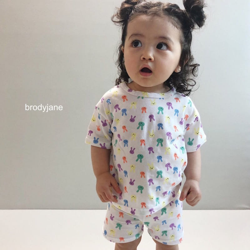 Brody Jane - Korean Children Fashion - #childofig - Rabbit Short Sleeve Top Bottom Set - 9