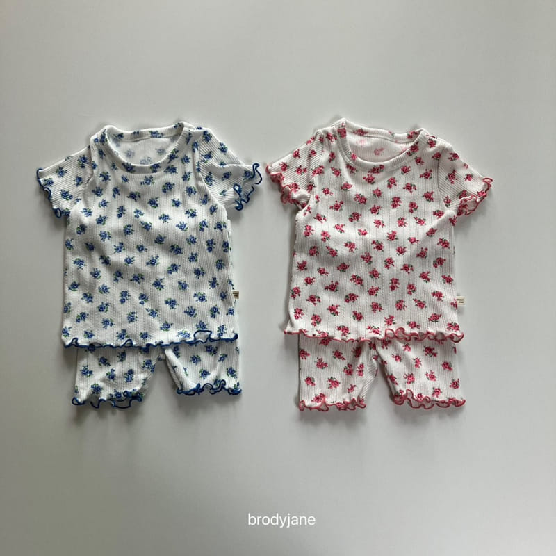 Brody Jane - Korean Children Fashion - #kidsstore - Rose Eyelet Frill Top Bottom Set - 4