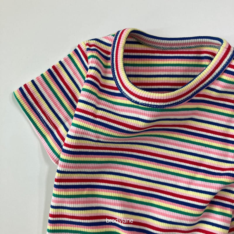 Brody Jane - Korean Children Fashion - #magicofchildhood - Rain Bow ST Short Sleeve Top Bottom Set - 6