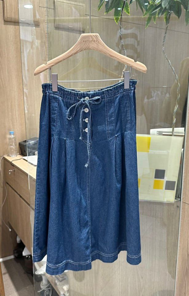 Buttering - Korean Women Fashion - #momslook - Joy Denim Skirt - 2