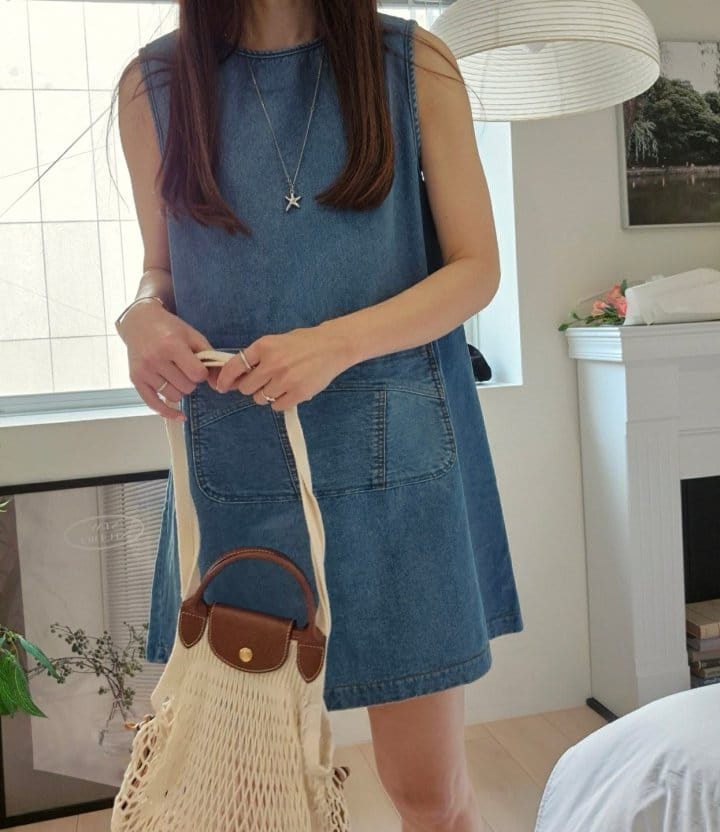 Buttering - Korean Women Fashion - #momslook - Picnic Denim One-Piece - 2