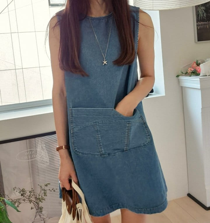 Buttering - Korean Women Fashion - #womensfashion - Picnic Denim One-Piece - 4