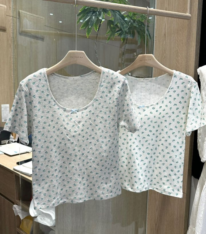 Buttering - Korean Women Fashion - #thelittlethings - Ribbon Eyelet Tee - 2