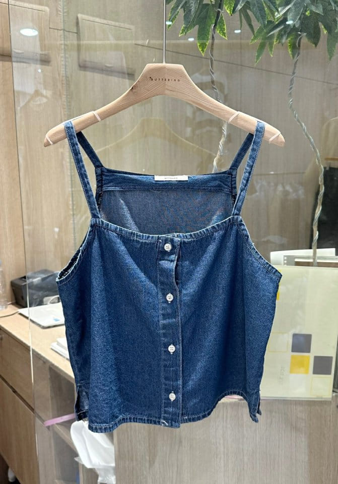 Buttering - Korean Women Fashion - #womensfashion - Joy Denim Sleeveless Tee - 2