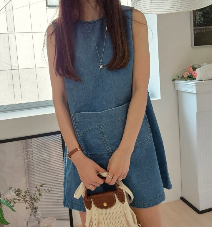 Buttering - Korean Women Fashion - #womensfashion - Picnic Denim One-Piece - 3