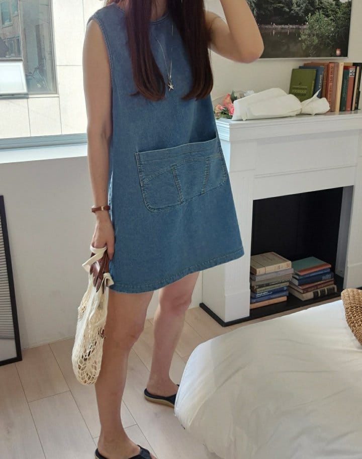 Buttering - Korean Women Fashion - #womensfashion - Picnic Denim One-Piece - 5