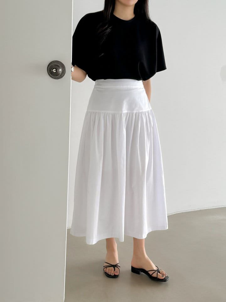 Bytheshew - Korean Women Fashion - #momslook - Shirring Long Skirt - 2