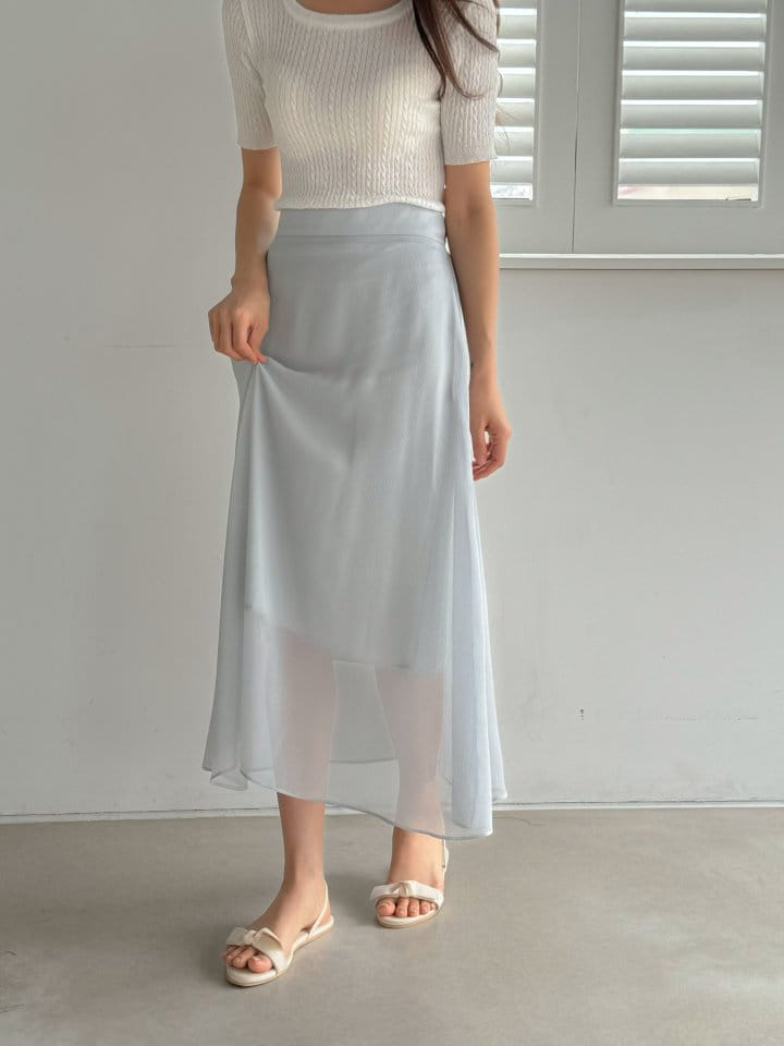 Bytheshew - Korean Women Fashion - #momslook - See Through Skirt