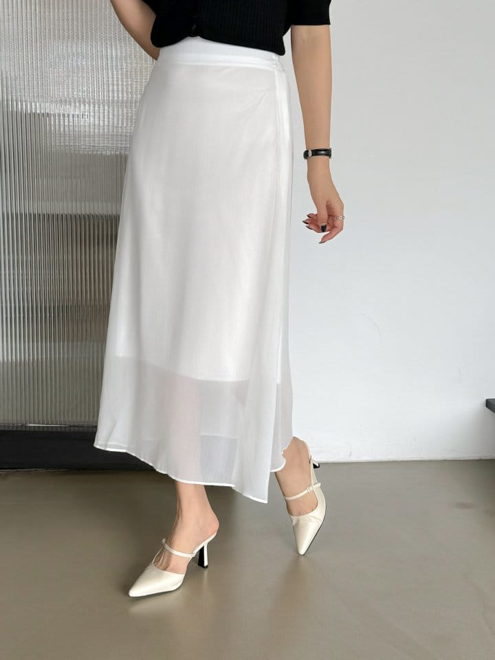 Bytheshew - Korean Women Fashion - #momslook - See Through Skirt - 11