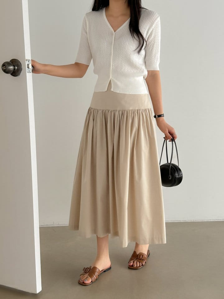 Bytheshew - Korean Women Fashion - #pursuepretty - Shirring Long Skirt - 6