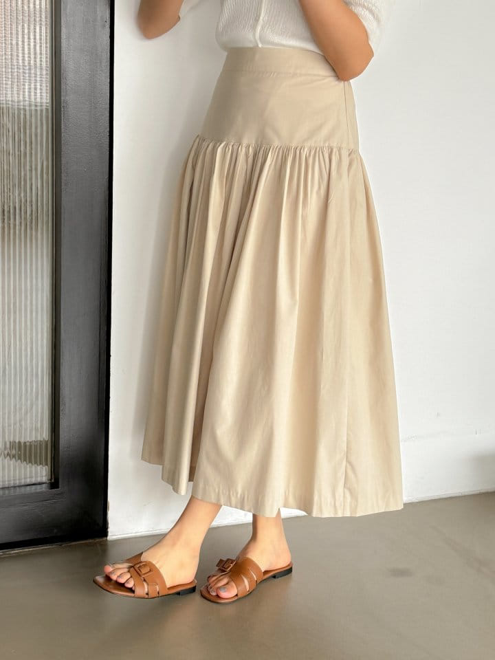 Bytheshew - Korean Women Fashion - #thelittlethings - Shirring Long Skirt - 11