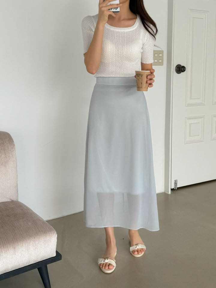 Bytheshew - Korean Women Fashion - #vintageinspired - See Through Skirt - 4