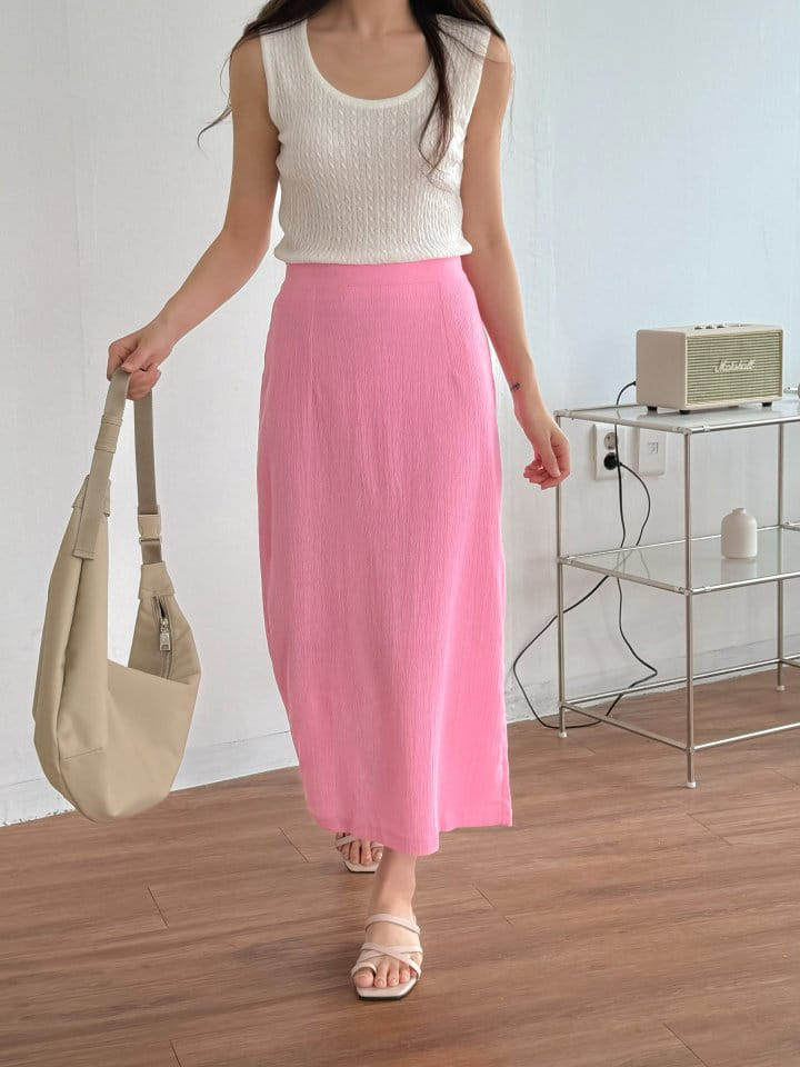 Bytheshew - Korean Women Fashion - #womensfashion - Macaroon H Skirt