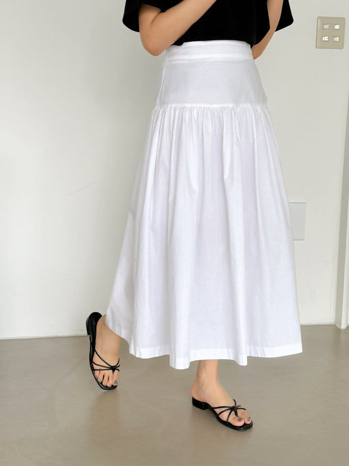 Bytheshew - Korean Women Fashion - #womensfashion - Shirring Long Skirt - 3