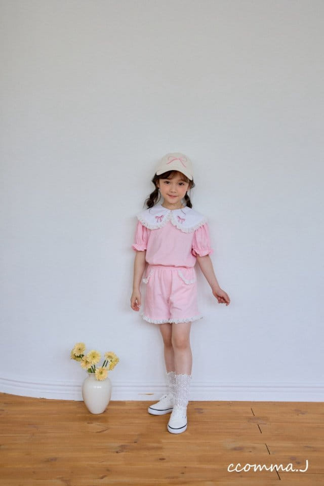 Ccommaj - Korean Children Fashion - #fashionkids - Lila Short Sleeve Tee