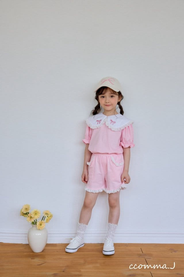 Ccommaj - Korean Children Fashion - #littlefashionista - Lila Short Sleeve Tee - 6