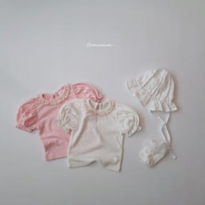 Choucream - Korean Baby Fashion - #babyfashion - Frill Neck Puff Tee