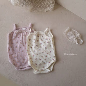 Choucream - Korean Baby Fashion - #onlinebabyshop - Rose String Body Suit