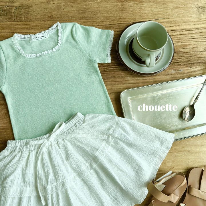 Chouette - Korean Children Fashion - #kidsstore - Totion Lace Rib Tee - 10