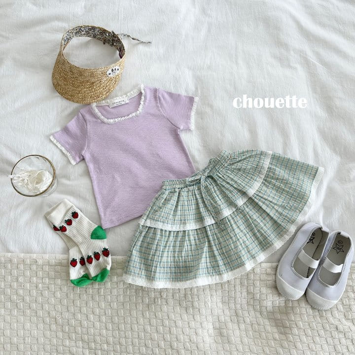 Chouette - Korean Children Fashion - #todddlerfashion - Totion Lace Rib Tee