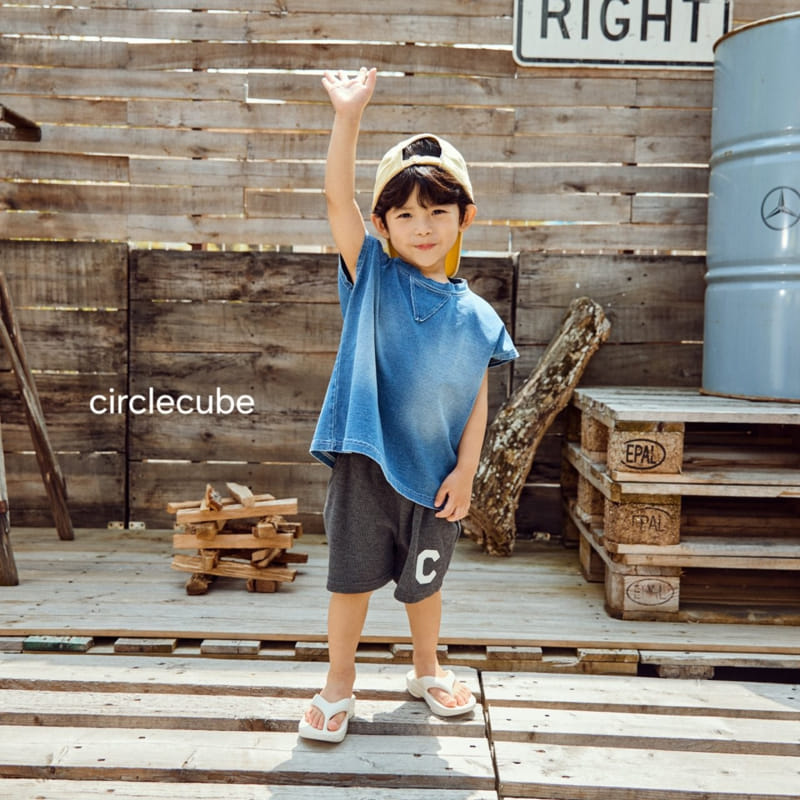 Circle Cube - Korean Children Fashion - #minifashionista - Indigo Sleeveless Tee - 9