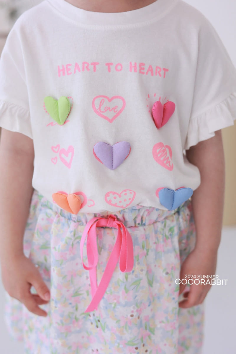 Coco Rabbit - Korean Children Fashion - #Kfashion4kids - 5 Color Heart Tee - 8