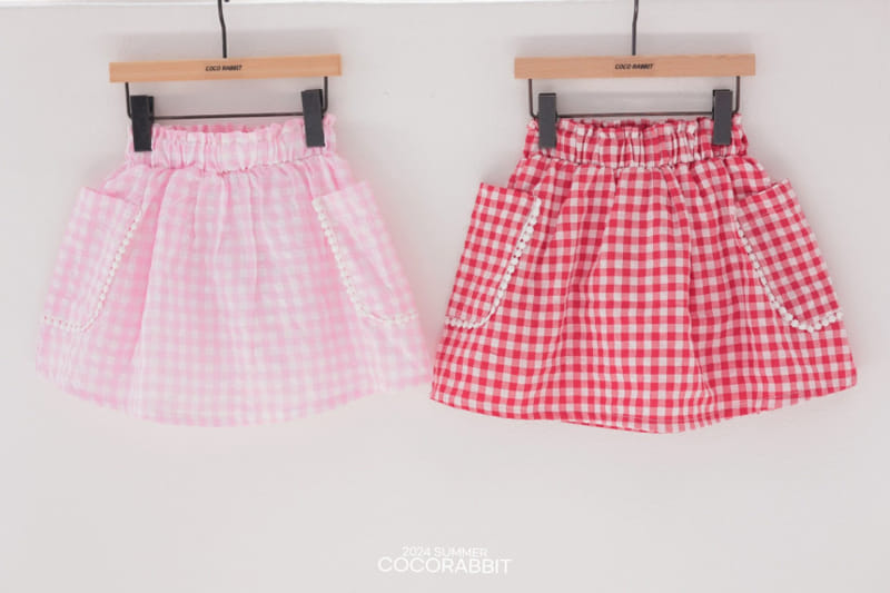 Coco Rabbit - Korean Children Fashion - #childofig - Check Skirt - 7