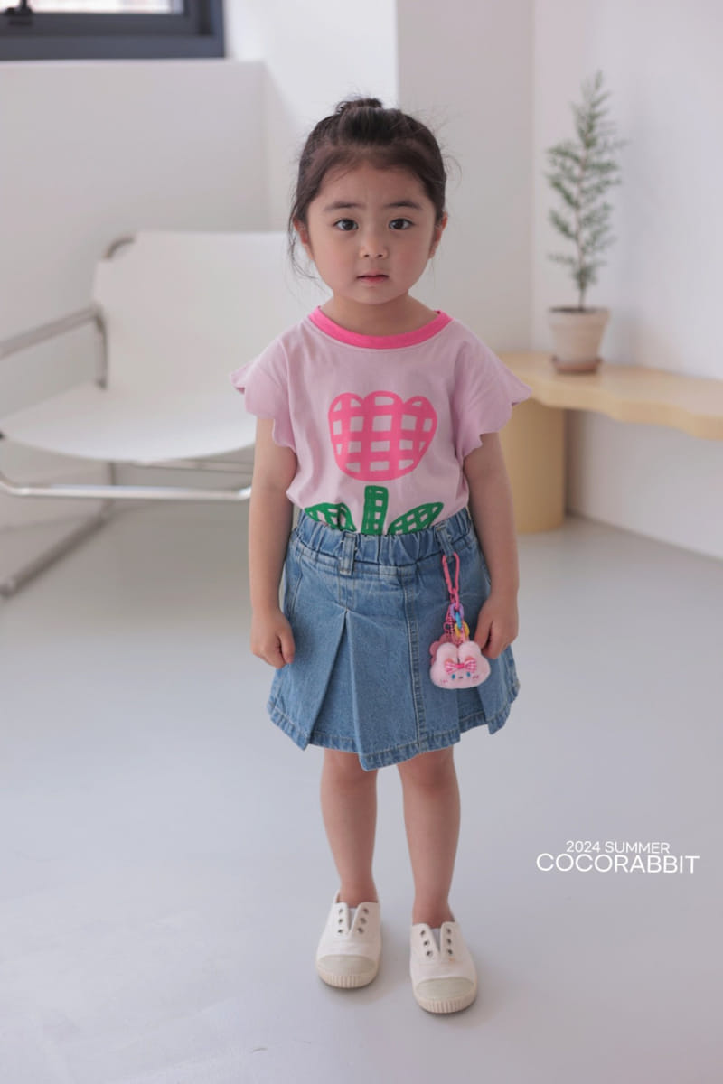 Coco Rabbit - Korean Children Fashion - #childofig - Check Tulip Tee - 5