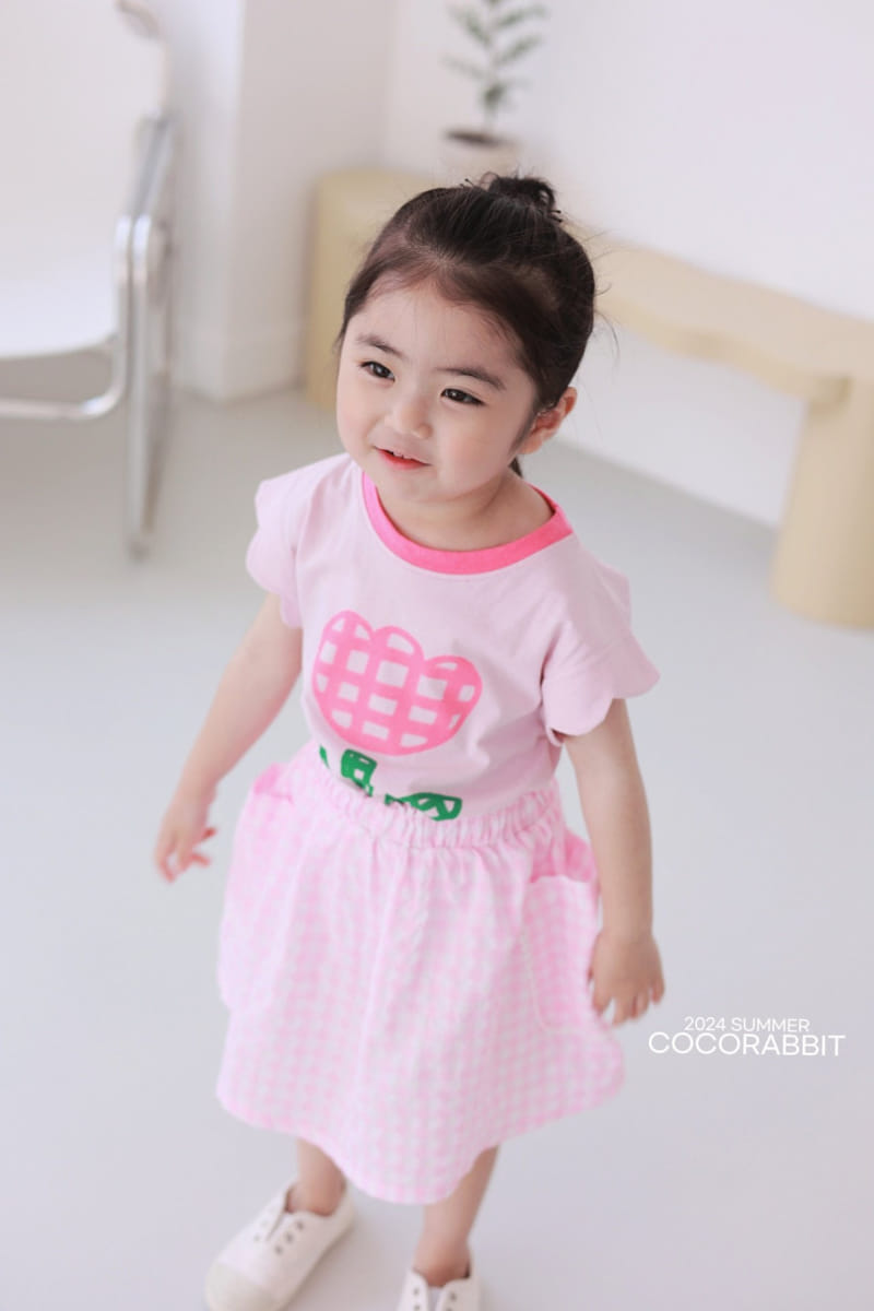 Coco Rabbit - Korean Children Fashion - #childofig - Check Tulip Tee - 6