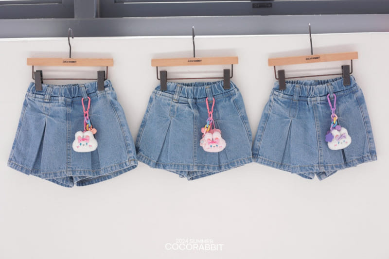 Coco Rabbit - Korean Children Fashion - #childofig - Denim Skirt Pants - 2